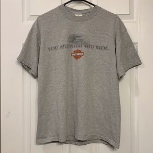 Harley-Davidson Grey "You Are What You Ride" Graphic Tee with Back Design